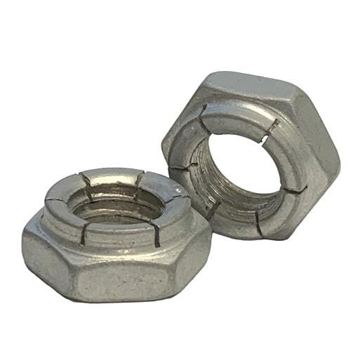1/4"-20 Flex Type Lock Nut, Light Hex, Thin Height, Carbon Steel, Cadmium